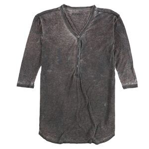 Mouchette Womens Burnout Henley Shirt, NWT